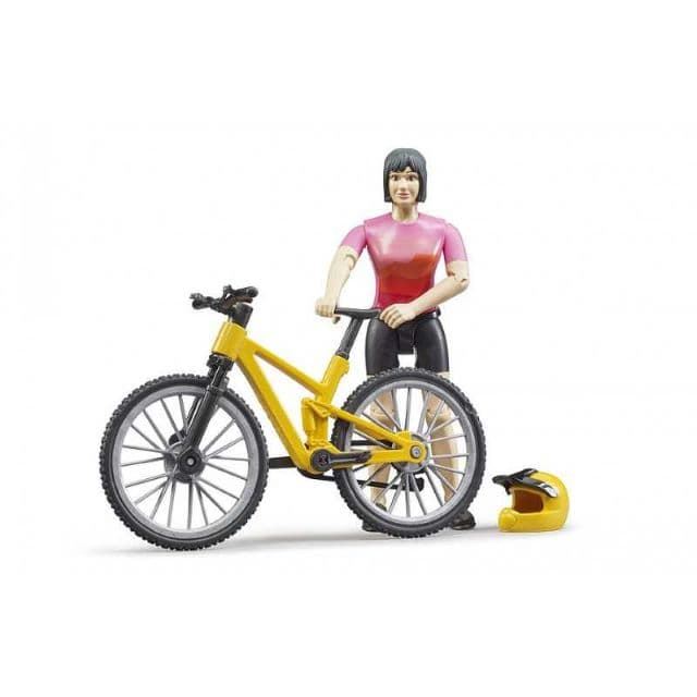 Ciclista Chica con bicicleta Bruder 63111 - Imagen 4
