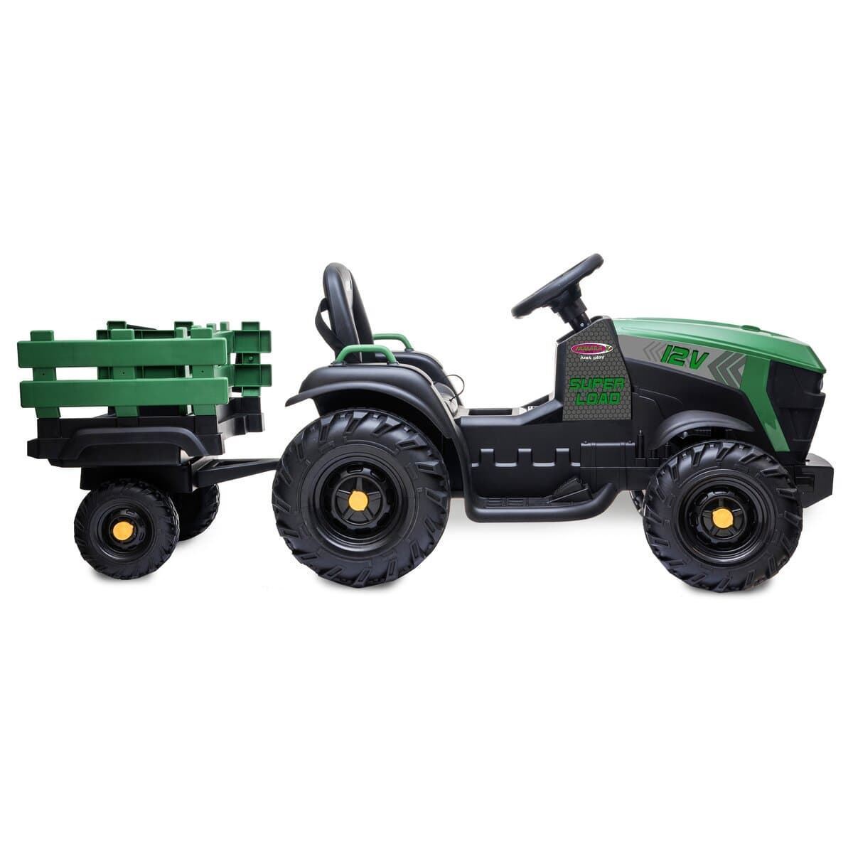 Tractor de batería 12v con remolque verde jamara 460896 - Imagen 6