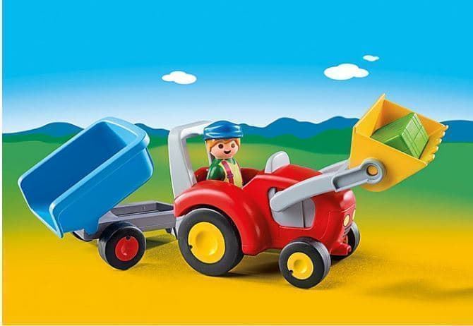 123 Tractor Con Remolque Playmobil 6964 - Imagen 1