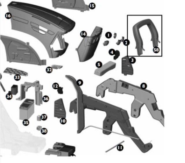 Agarre pala John deere Ground loader Peg Perego - Imagen 1