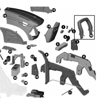 Agarre pala John deere Ground loader Peg Perego - Imagen 1