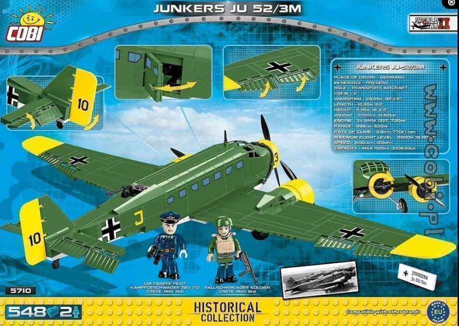 Avión Junkers Ju52 / 3m Cobi 5710 (548 piezas) - Imagen 2