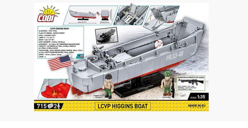 Barco LCVP Higgins 715 piezas - Imagen 4