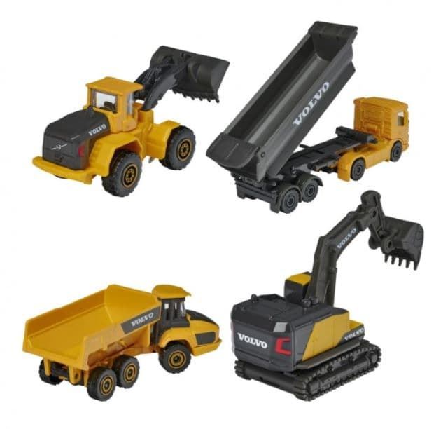 Set 4 vehículos de construcción VOLVO de metal - Imagen 1