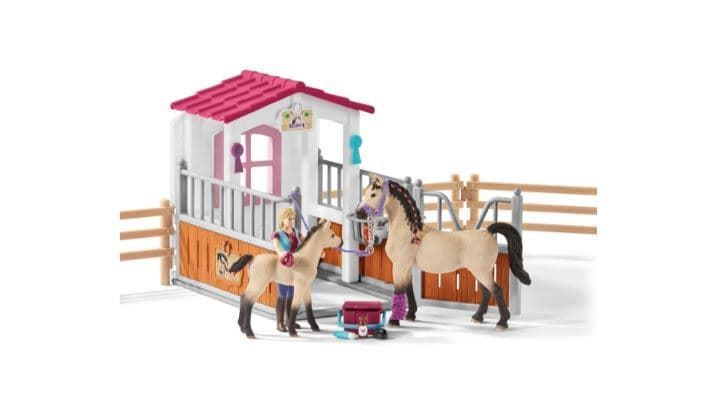 Box Para Caballos Con Árabes Y Moza De Cuadra De Juguete SCHLEICH 42369 - Imagen 1