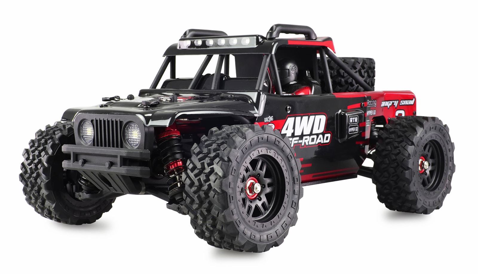 Buggy hyper go desert sin escobillas 4WD 1:14 RTR NEGRO/ROJO - Imagen 1