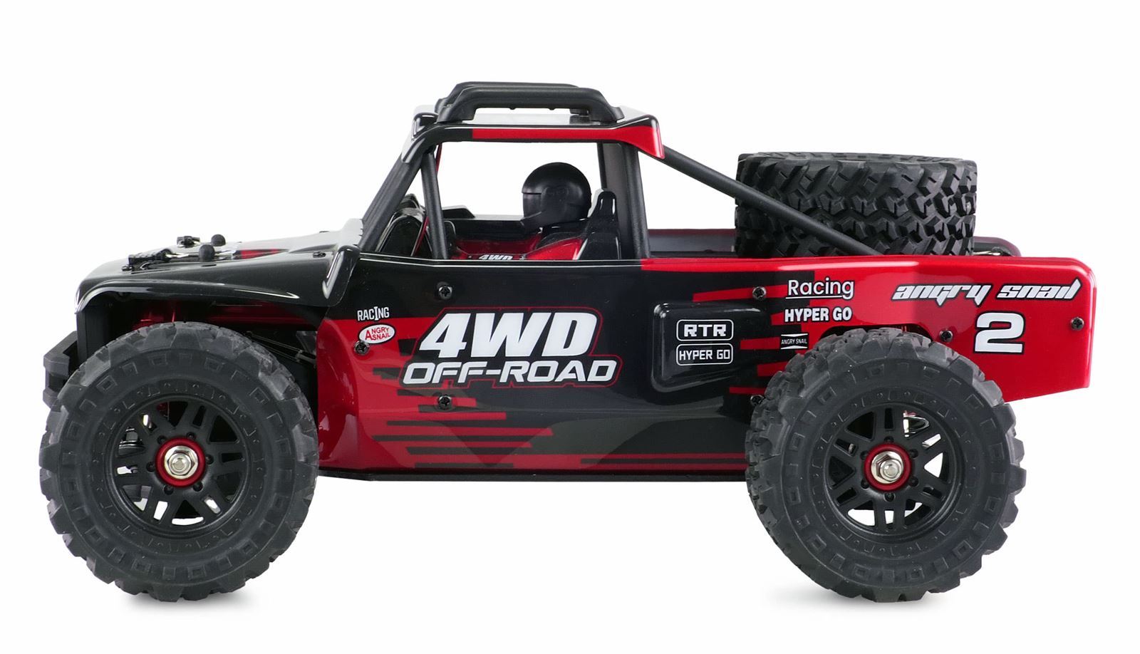 Buggy hyper go desert sin escobillas 4WD 1:14 RTR NEGRO/ROJO - Imagen 2