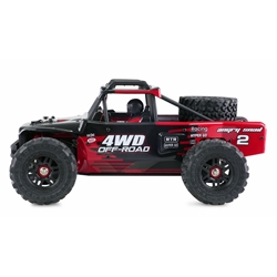 Buggy hyper go desert sin escobillas  4WD 1:14 RTR NEGRO/ROJO - Imagen 2