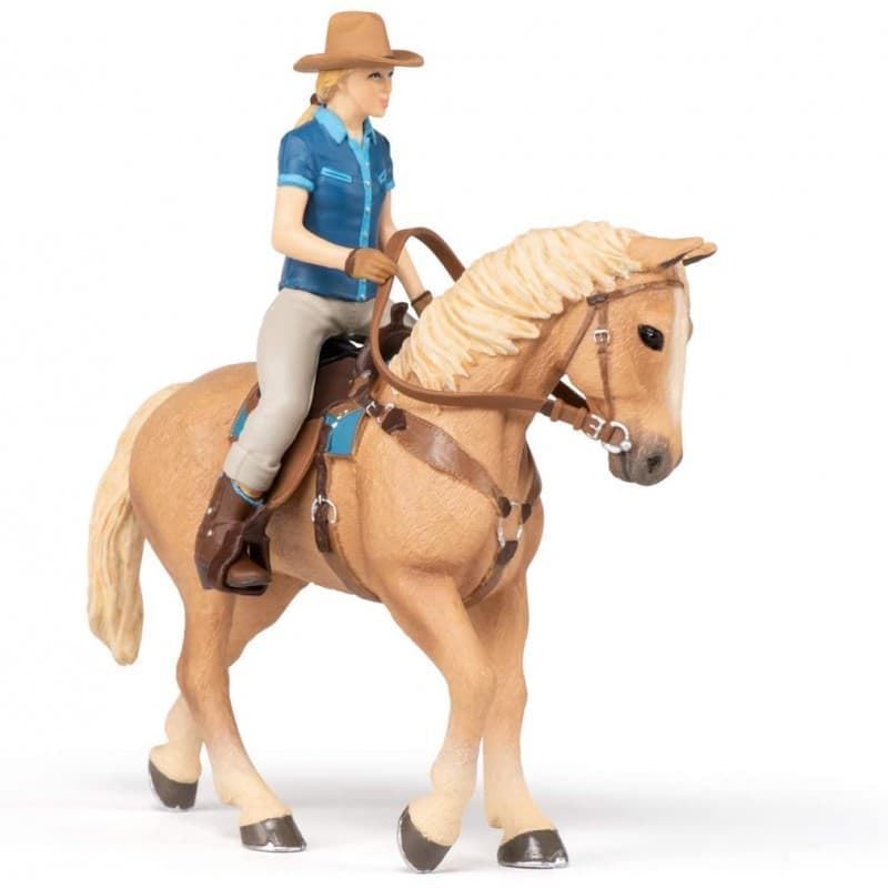 Caballo de juguete Western con amazona PAPO 51566 - Imagen 3