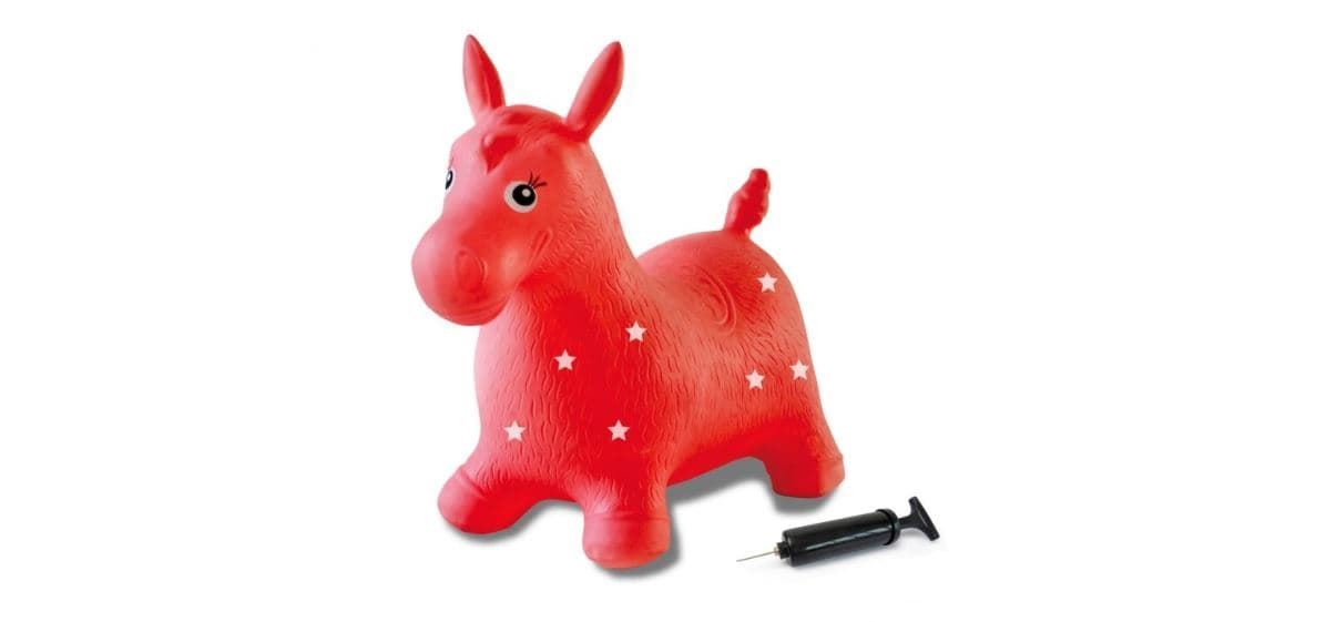 Caballo rojo hinchable saltarín de juguete(Jamara) - Imagen 3