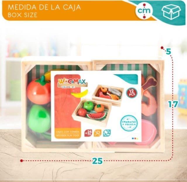 Caja con alimentos de madera woomax - Imagen 6