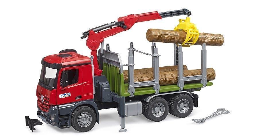 Camión con grúa para transportar madera Mercedes Benz de BRUDER 03669 - Imagen 4