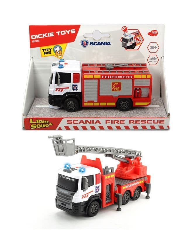 Camión de bomberos scania con luz y sonido 17cm - Imagen 1