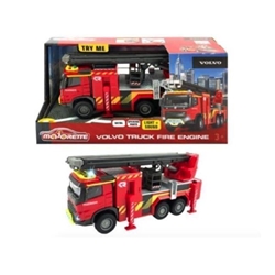 Camión de bomberos volvo de metal con luz y sonido 19cm - Imagen 1