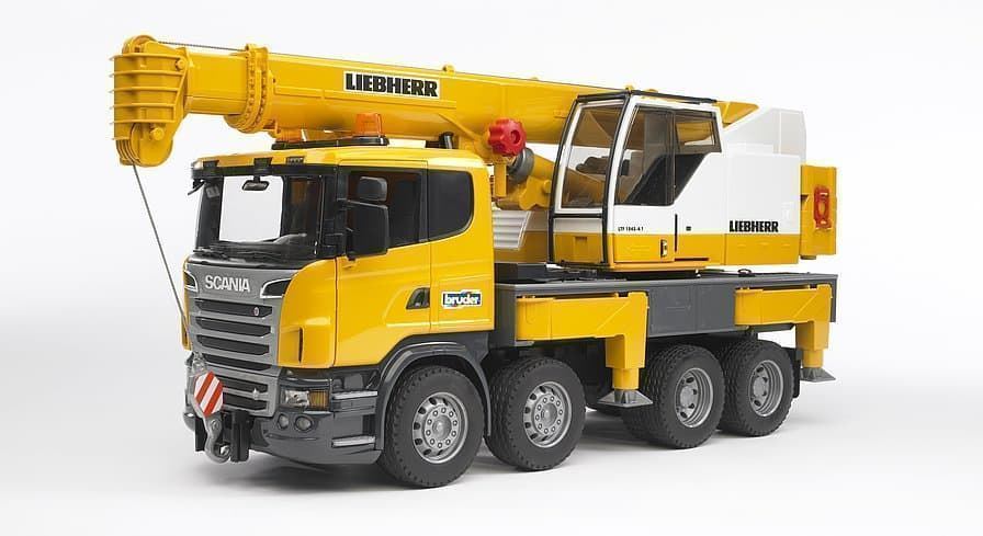 Camión Grúa De Juguete LIEBHERR-SCANIA - Escala 1:16 BRUDER 03570 - Imagen 1