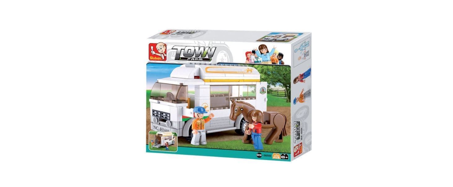 CAMIÓN PARA CABALLOS DE JUGUETE SLUBAN COMPATIBLE CON LEGO M38B0559 - Imagen 2