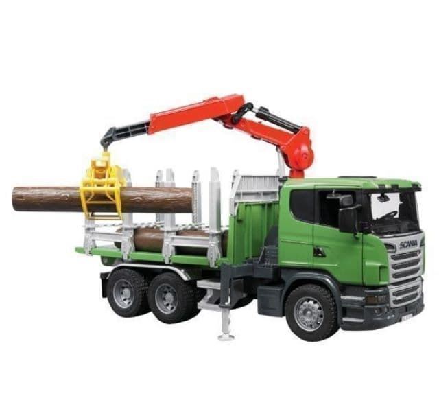 Camión Para Transportar Madera De Juguete SCANIA- Escala 1:16 BRUDER 03524 - Imagen 1