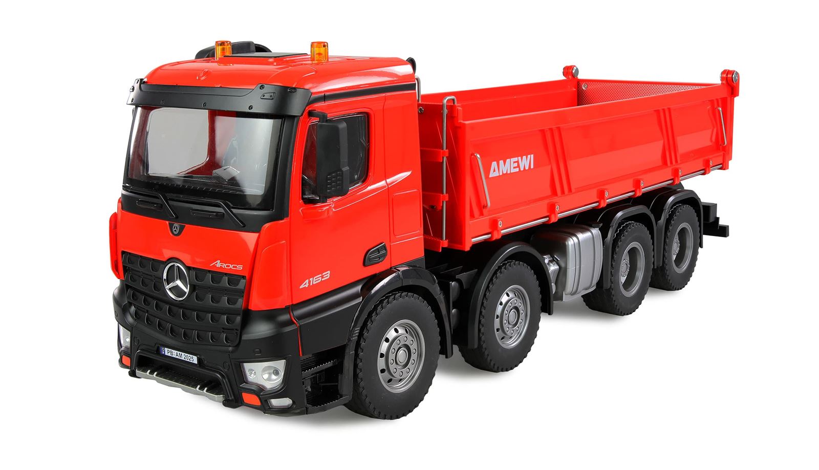 Camión volquete Mercedes Benz Arocs 8x4/4 4WD 1/18 RTR rojo Radiocontrol - Imagen 1
