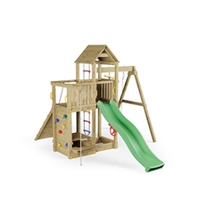 Casa de madera con tobogán y columpio Fungoo ACTIVER KDI - Imagen 2