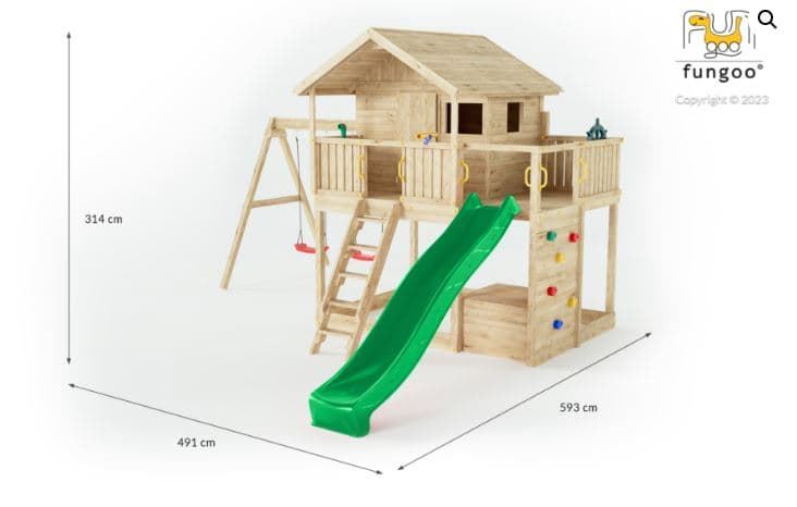 Casa de madera parque infantil FUNGOO Sunshine - Imagen 3
