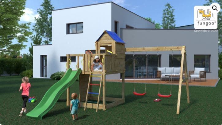 Casa del árbol de madera parque infantil FUNGOO TREEHOUSE 3 - Imagen 7