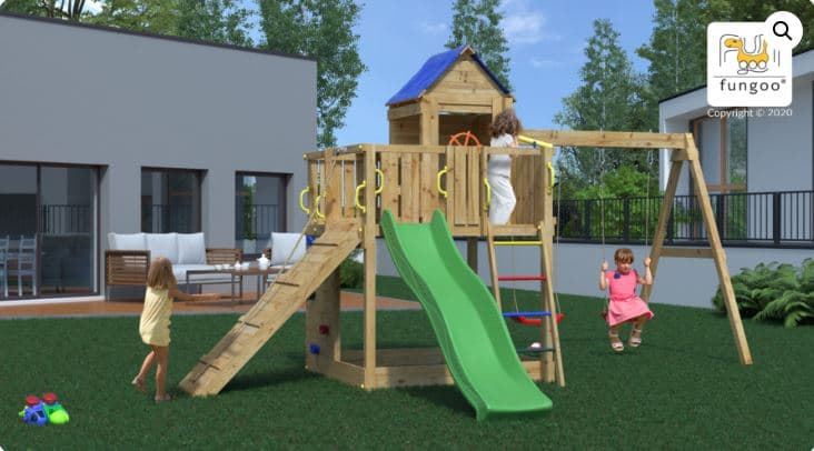Casa del árbol de madera parque infantil FUNGOO TREEHOUSE 3 - Imagen 8