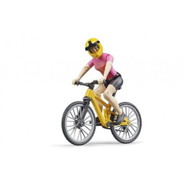 Ciclista Chica con bicicleta Bruder 63111 - Imagen 1