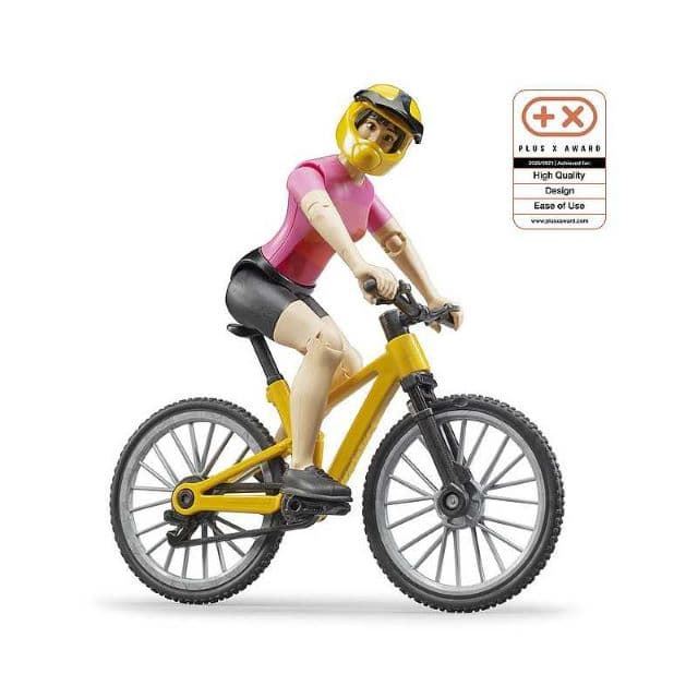 Ciclista Chica con bicicleta Bruder 63111 - Imagen 3