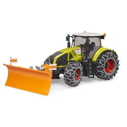 Claas Axion 950 con cadenas de nieve y pala quitanieves BRUDER 03018 - Imagen 1
