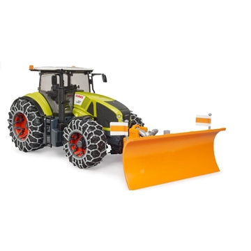 Claas Axion 950 con cadenas de nieve y pala quitanieves BRUDER 03018 - Imagen 2