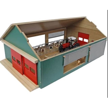 Cobertizo de madera para ganado con pantallas 1:32 Kids Globe 610250 - Imagen 1