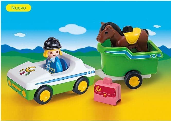 Coche Con Remolque De Caballo 123 Playmobil 70181 - Imagen 1