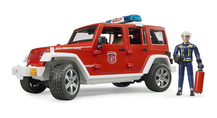 Coche De Bomberos JEEP WRANGLER + Accesorios De Juguete.- Escala 1:16 BRUDER 02528 - Imagen 5