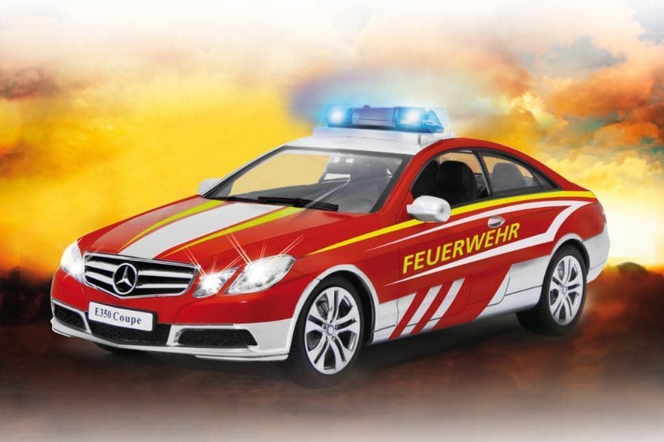 Coche De Bomberos Radiocontrol Mercedes E350 Coupe 1:16 Blanco - Rojo 405129 - Imagen 3