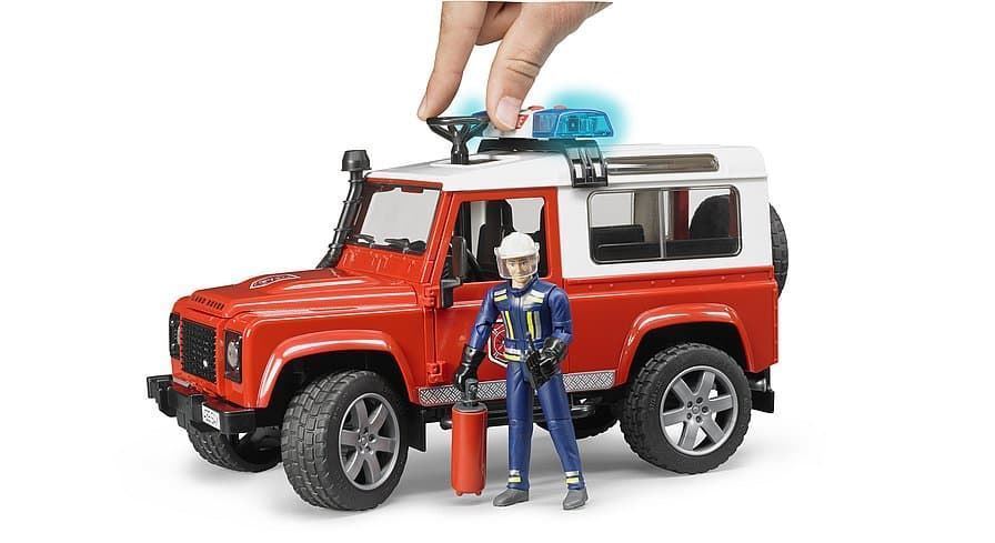 Coche De Juguete De Bomberos LAND ROVER DEFENDER.- Escala 1:16 BRUDER 02596 - Imagen 3