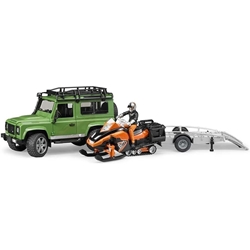 Coche De Juguete Land Rover + Moto De Nieve -Escala 1:16 BRUDER 02594 DESC. - Imagen 1