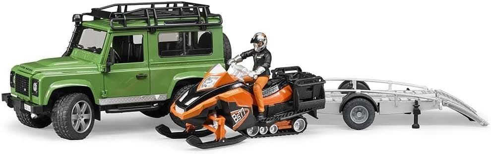 Coche De Juguete Land Rover + Moto De Nieve -Escala 1:16 BRUDER 02594 - Imagen 1