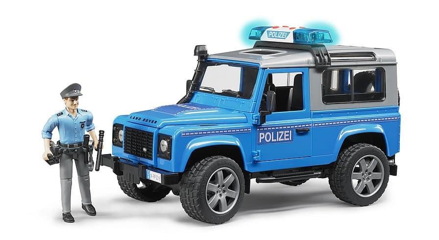 Coche De Policía De Juguete LAND ROVER DEFENDER.- Escala 1:16 BRUDER 02597 - Imagen 1