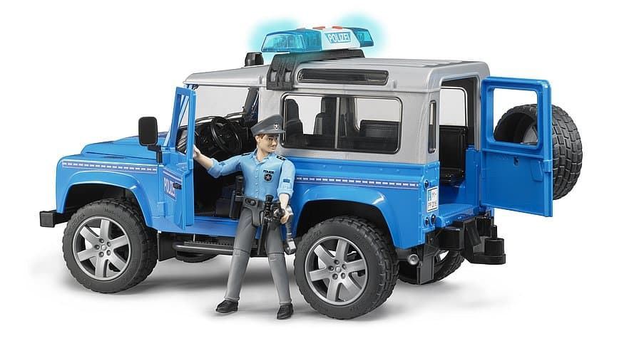 Coche De Policía De Juguete LAND ROVER DEFENDER.- Escala 1:16 BRUDER 02597 - Imagen 3