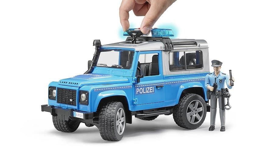 Coche De Policía De Juguete LAND ROVER DEFENDER.- Escala 1:16 BRUDER 02597 - Imagen 5