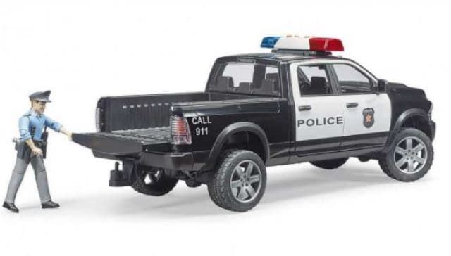 Coche Dodge RAM 2500 de policia de juguete con muñeco 1:16 BRUDER 02505 - Imagen 4