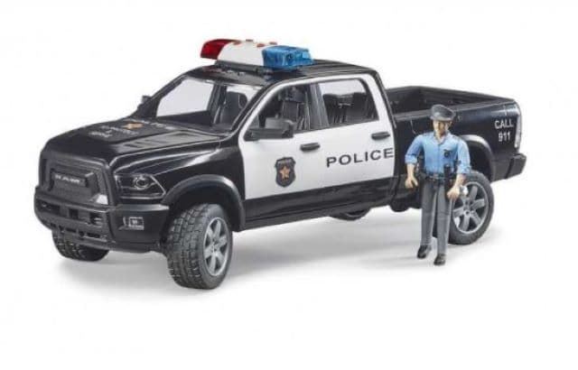 Coche Dodge RAM 2500 de policia de juguete con muñeco 1:16 BRUDER 02505 - Imagen 1