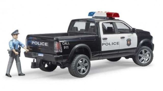 Coche Dodge RAM 2500 de policia de juguete con muñeco 1:16 BRUDER 02505 - Imagen 2