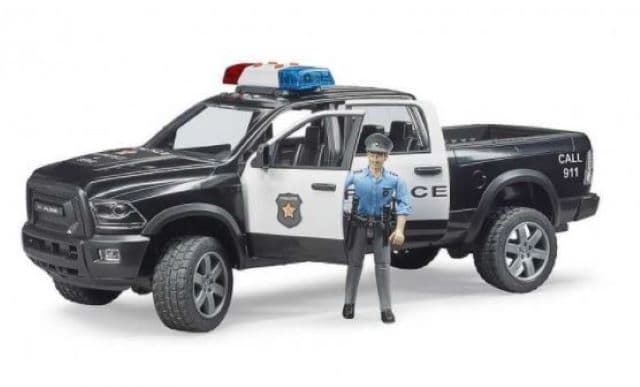 Coche Dodge RAM 2500 de policia de juguete con muñeco 1:16 BRUDER 02505 - Imagen 3