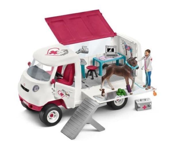 Coche Veterinario Con Potro De Juguete Schleich 42370 - Imagen 1