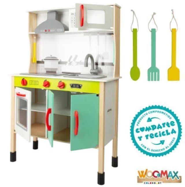 Cocina madera juguete con luz y sonido Woomax - Imagen 5