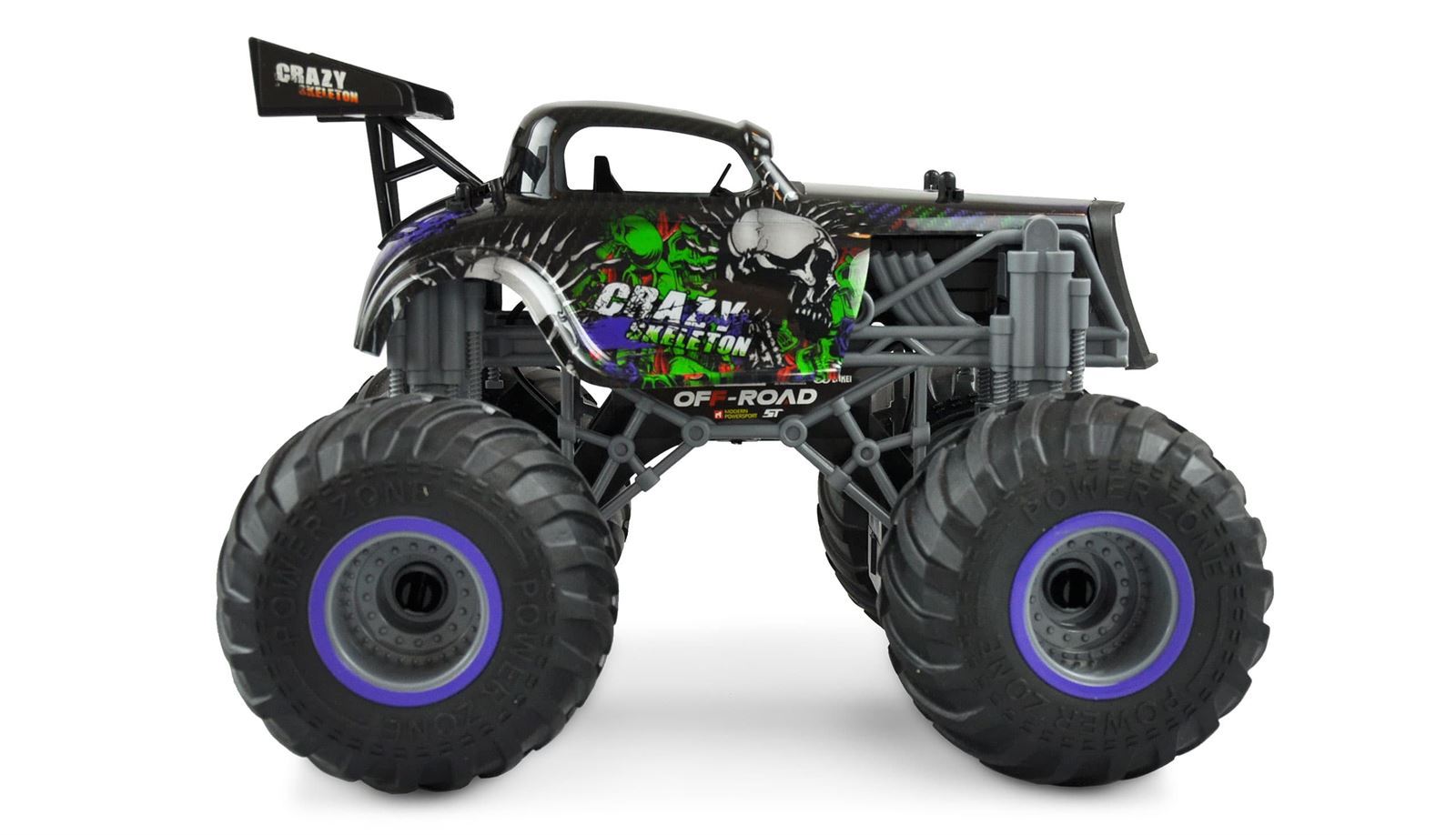 CRAZY HOT ROD MONSTER TRUCK 1:16 RTR NEGRO - Imagen 7