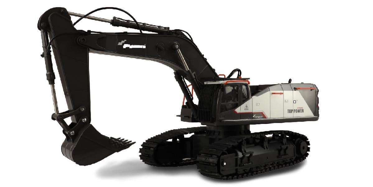 Excavadora de cadenas ACV730 V2 1:14 RTR blanca Radiocontrol - Imagen 1