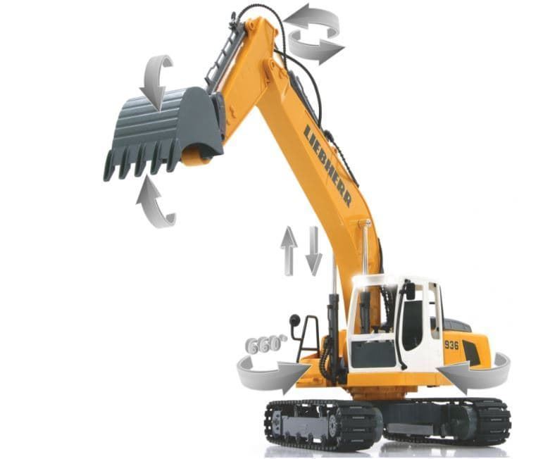 Excavadora Liebherr Radiocontrol De Juguete R936 1:20 2,4Ghz - Imagen 4