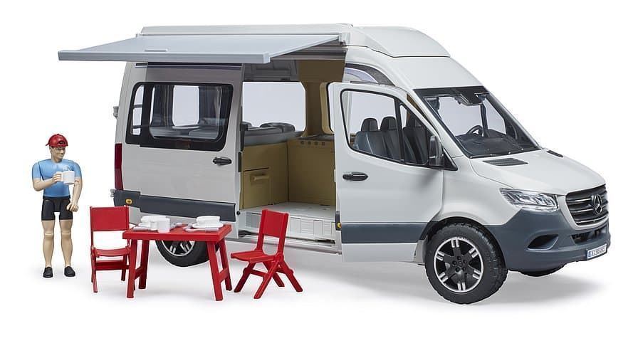 Furgoneta camper MB sprinter con conductor de juguete Bruder 02672 - Imagen 1